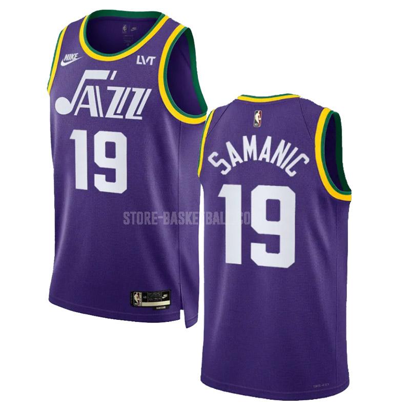 2023-24 utah jazz luka samanic 19 purple classic edition men's replica jersey