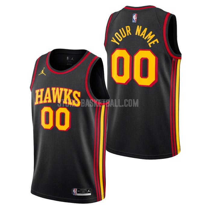 2023 atlanta hawks custom black statement edition men's replica jersey