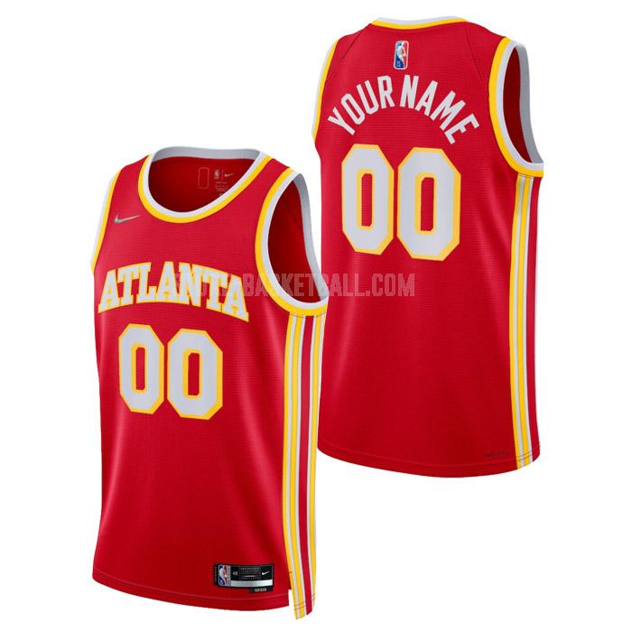 2023 atlanta hawks custom red icon edition men's replica jersey