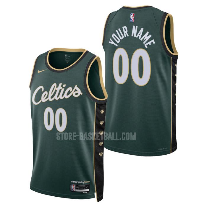 2023 boston celtics custom black city edition men's replica jersey