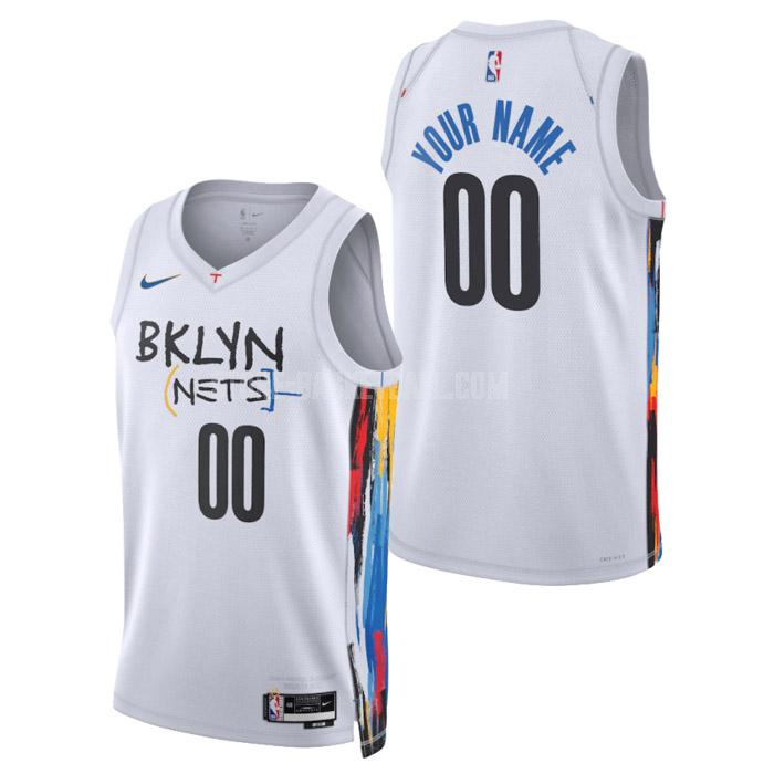 2023 brooklyn nets custom white city edition men's replica jersey