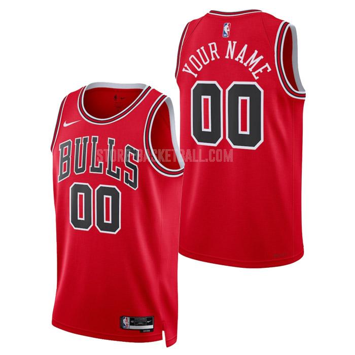 2023 chicago bulls custom red icon edition men's replica jersey