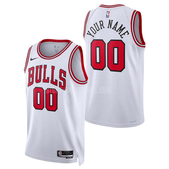 2023 chicago bulls custom white association edition men's replica jersey