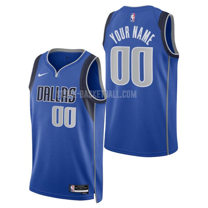 2023 dallas mavericks custom blue icon edition men's replica jersey