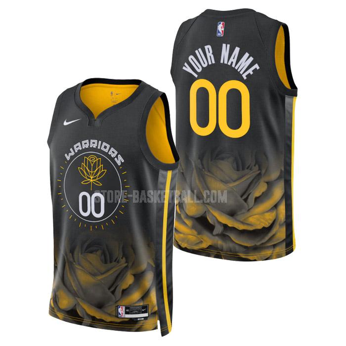 2023 golden state warriors custom black city edition men's replica jersey