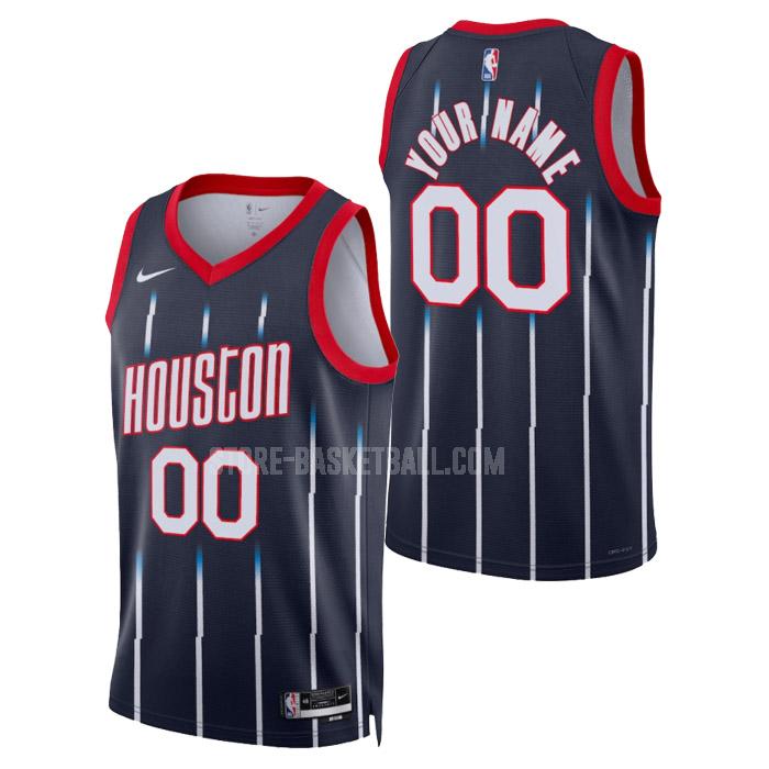 2023 houston rockets custom navy city edition men's replica jersey