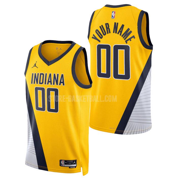 2023 indiana pacers custom yellow statement edition men's replica jersey