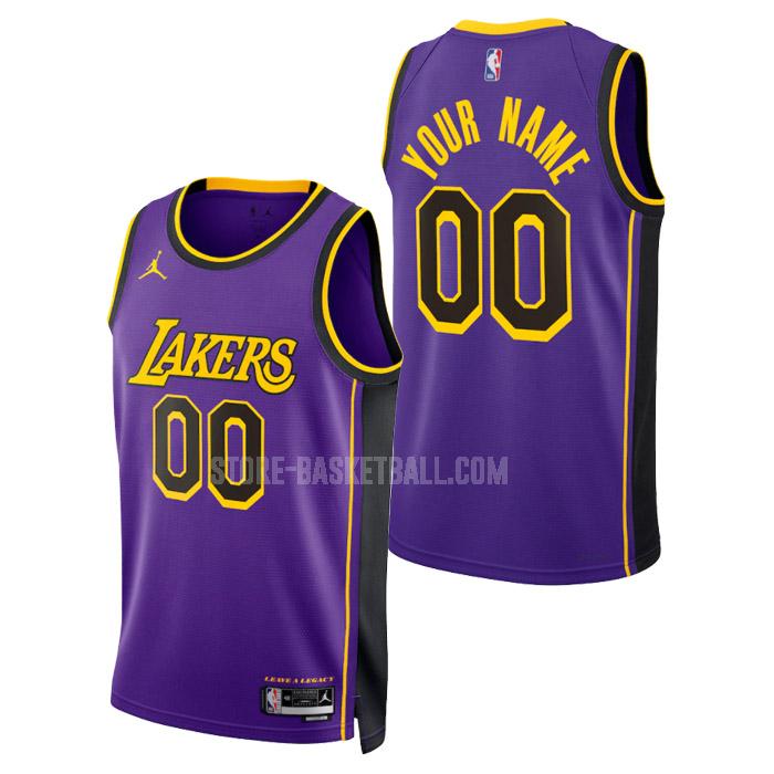 2023 los angeles lakers custom purple statement edition men's replica jersey