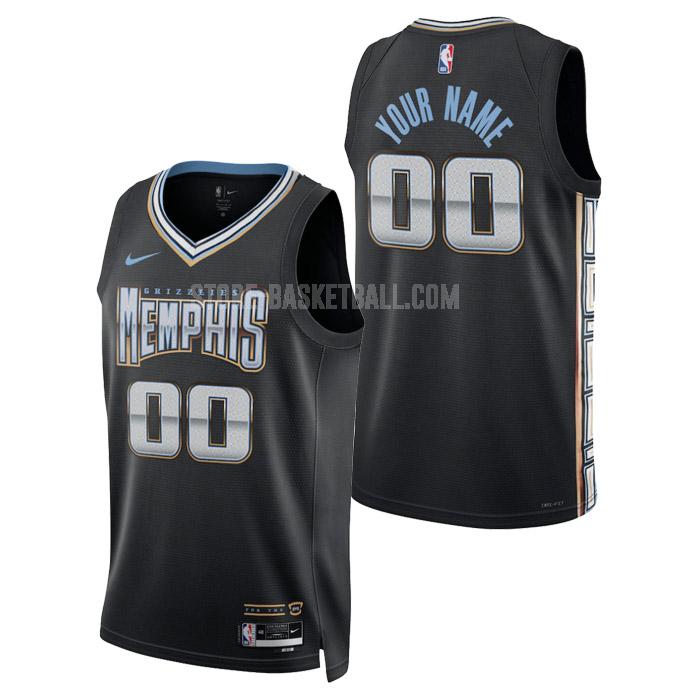 2023 memphis grizzlies custom black city edition men's replica jersey