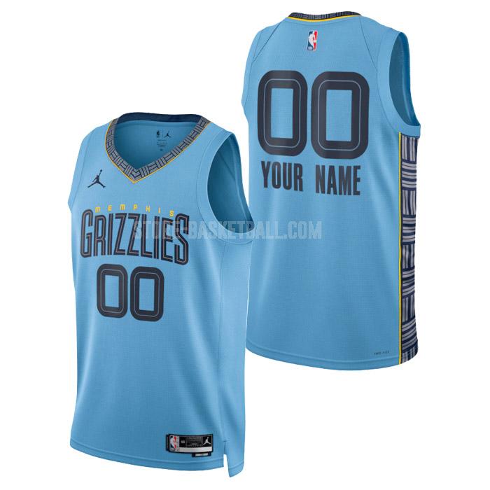 2023 memphis grizzlies custom blue statement edition men's replica jersey