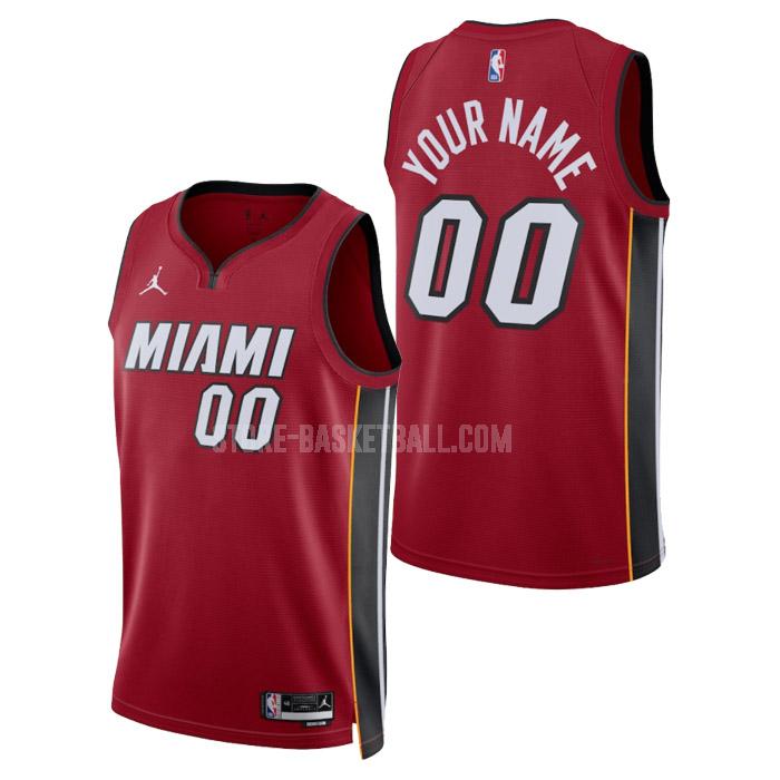 2023 miami heat custom red statement edition men's replica jersey