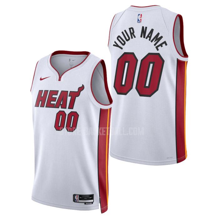 2023 miami heat custom white association edition men's replica jersey