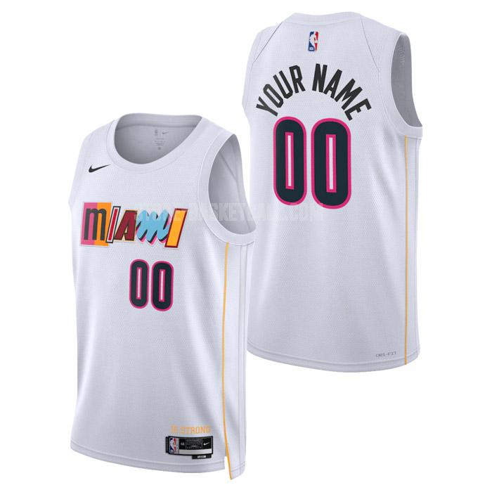 2023 miami heat custom white city edition men's replica jersey