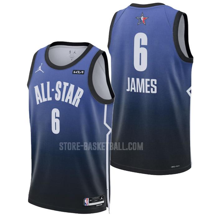 2023 nba all-star lebron james 6 blue men's replica jersey