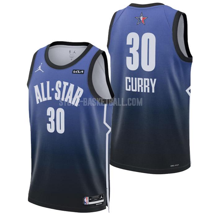 2023 nba all-star stephen curry 30 blue men's replica jersey