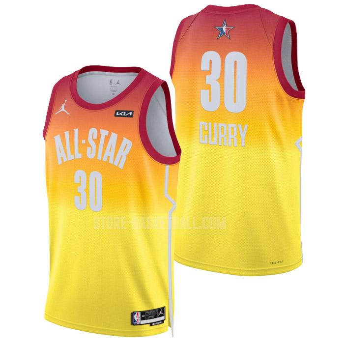 2023 nba all-star stephen curry 30 orange men's replica jersey