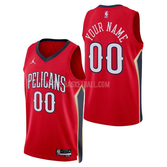 2023 new orleans pelicans custom red statement edition men's replica jersey