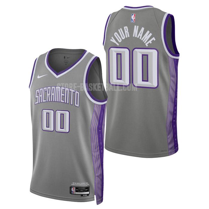 2023 sacramento kings custom grey city edition men's replica jersey