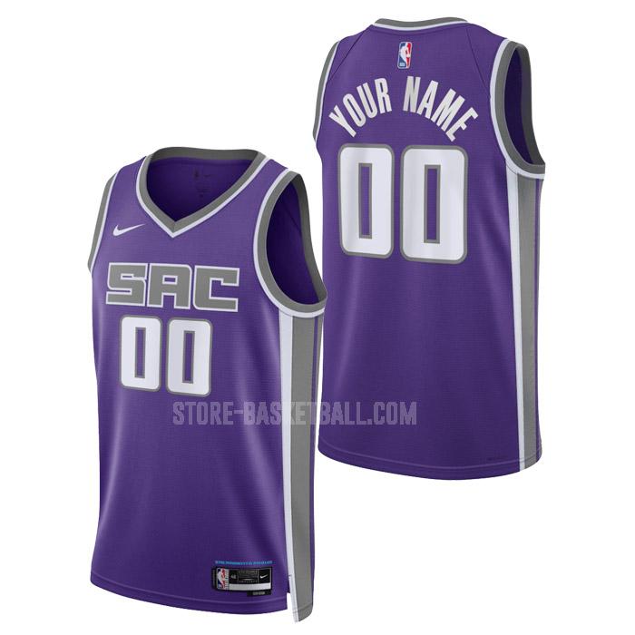 2023 sacramento kings custom purple icon edition men's replica jersey