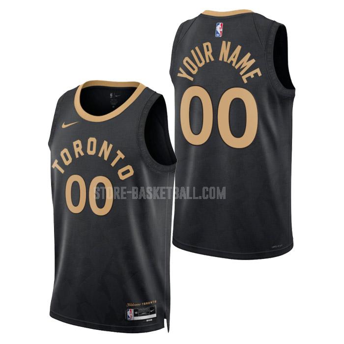 2023 toronto raptors custom black city edition men's replica jersey