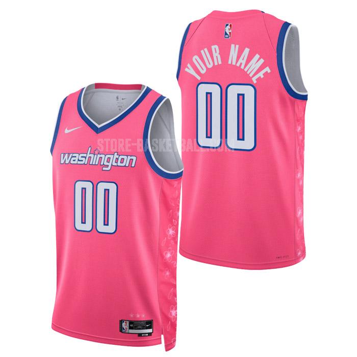 2023 washington wizards custom pink city edition men's replica jersey