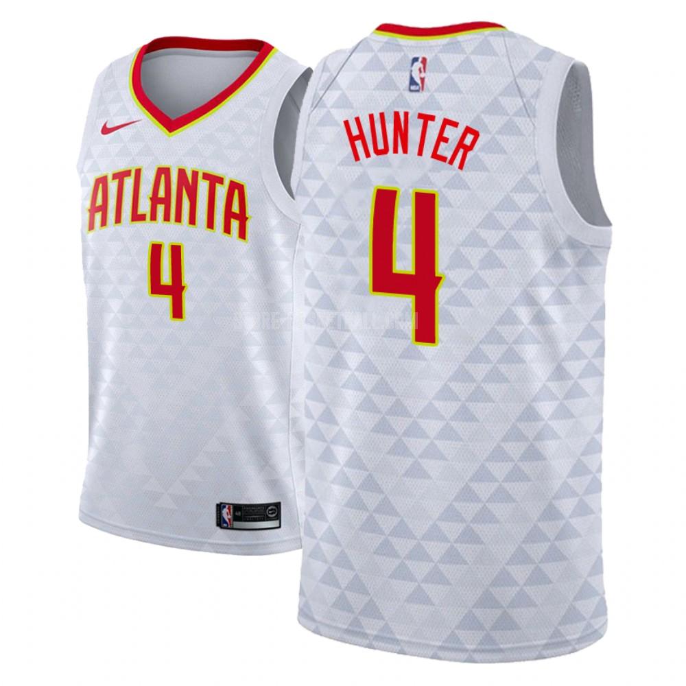 atlanta hawks r j hunter 4 white association men's replica jersey
