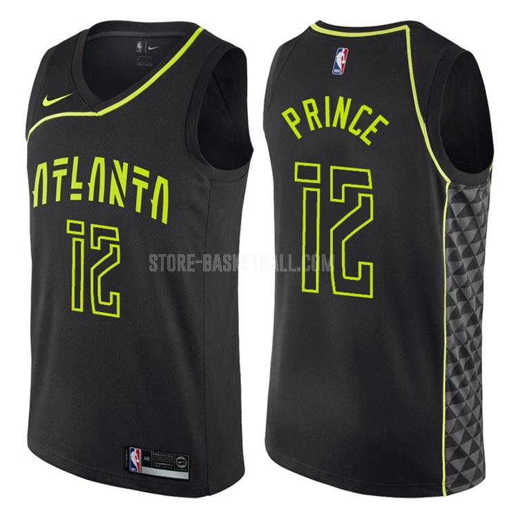 atlanta hawks taurean prince 12 black city edition men's replica jersey