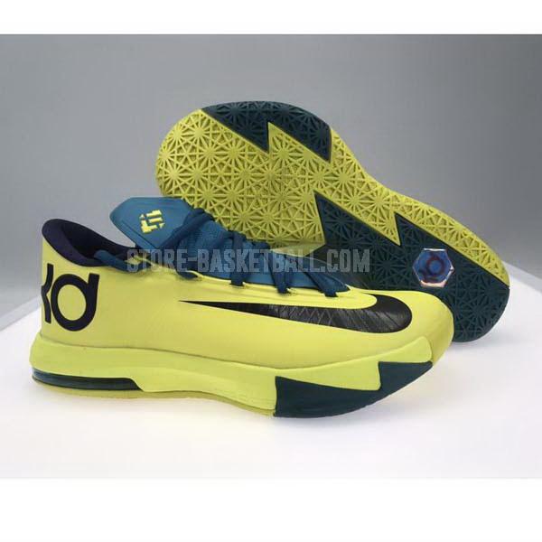 bkt1159 yellow kevin durant kd 6 men's nike basketball shoes