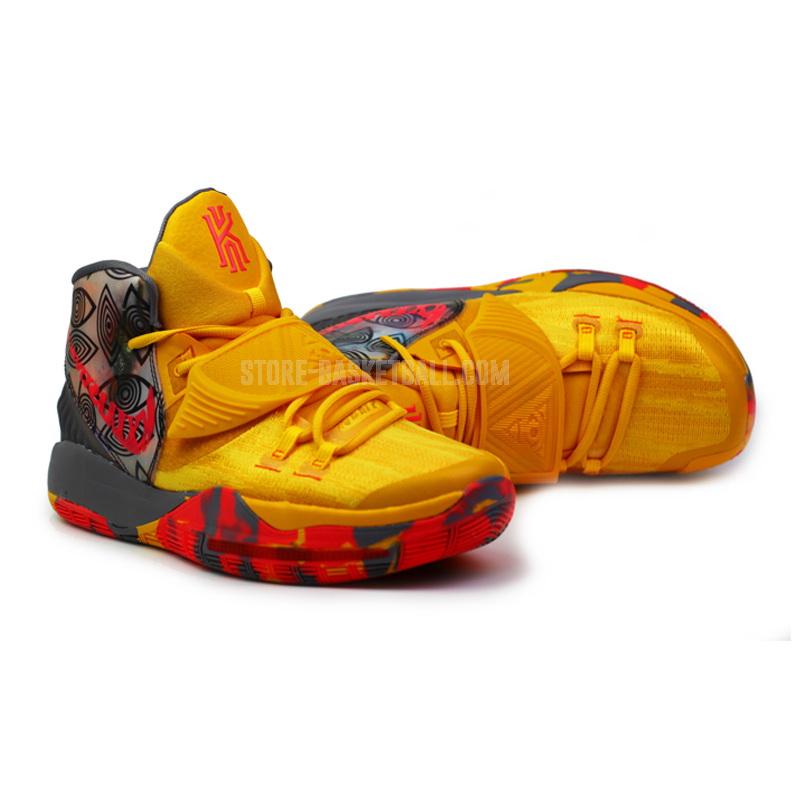 bkt1563 yellow kyrie 6 men's nike basketball shoes