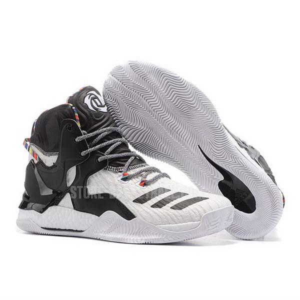bkt1768 white d rose 7 men's adidas basketball shoes