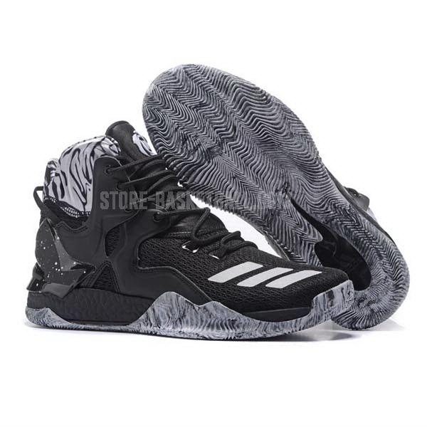 bkt1773 black d rose 7 men's adidas basketball shoes