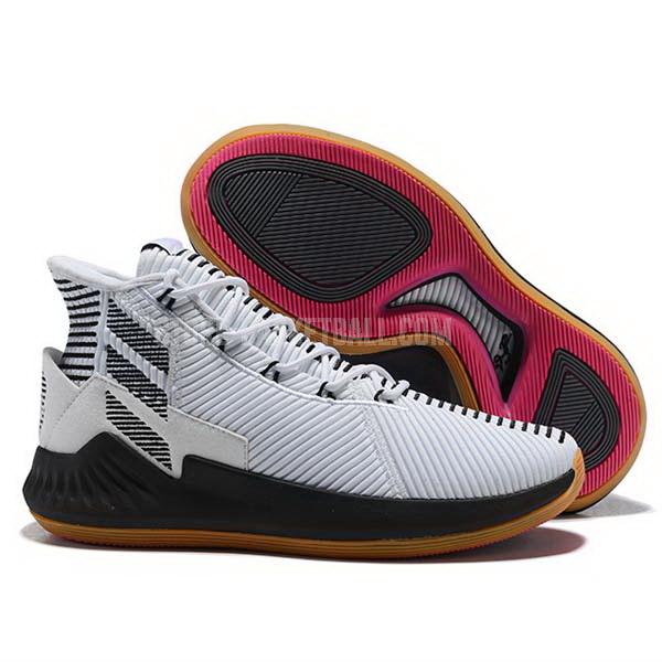 bkt1801 white d rose 9 men's adidas basketball shoes