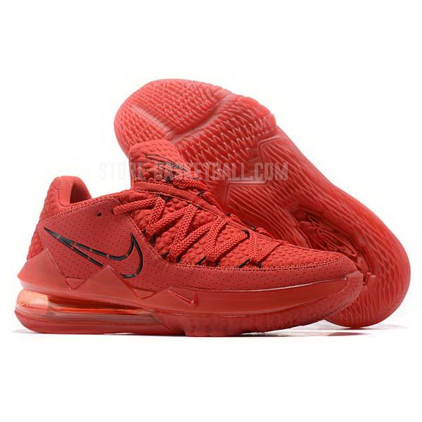 bkt1839 red lebron 17 low men's nike basketball shoes