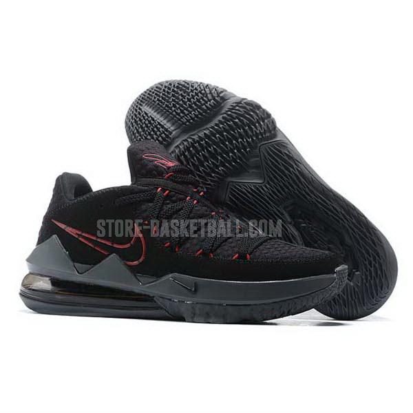 bkt1841 black lebron 17 low men's nike basketball shoes