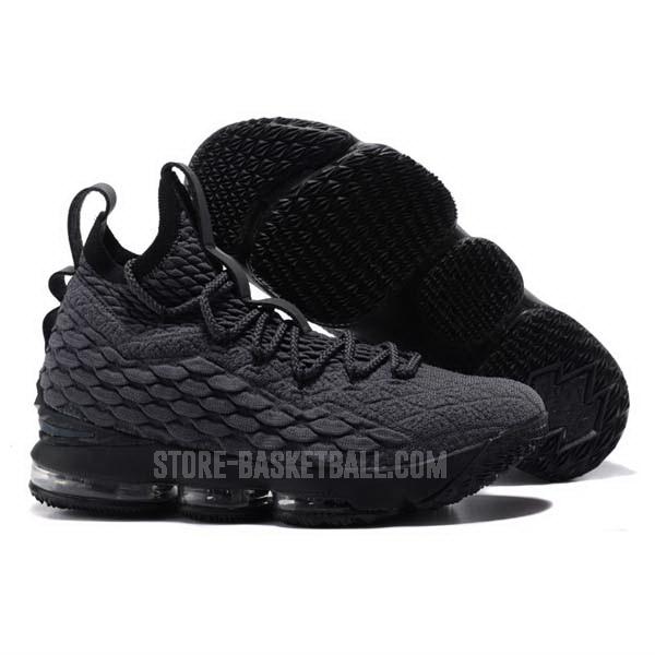 bkt2046 black lebron 15 men's nike basketball shoes
