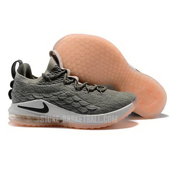 bkt2047 grey lebron 15 low men's nike basketball shoes