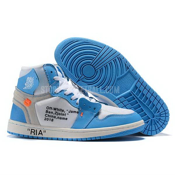 bkt351 blue off-white men's air jordan basketball shoes