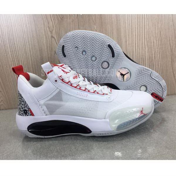 bkt372 white xxxiv 34 low men's air jordan basketball shoes