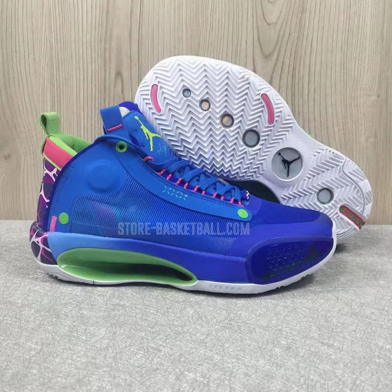 bkt383 blue xxxiv 34 men's air jordan basketball shoes