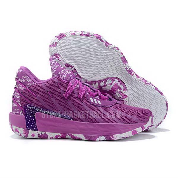 bkt522 purple damian lillard dame 7 men's adidas basketball shoes