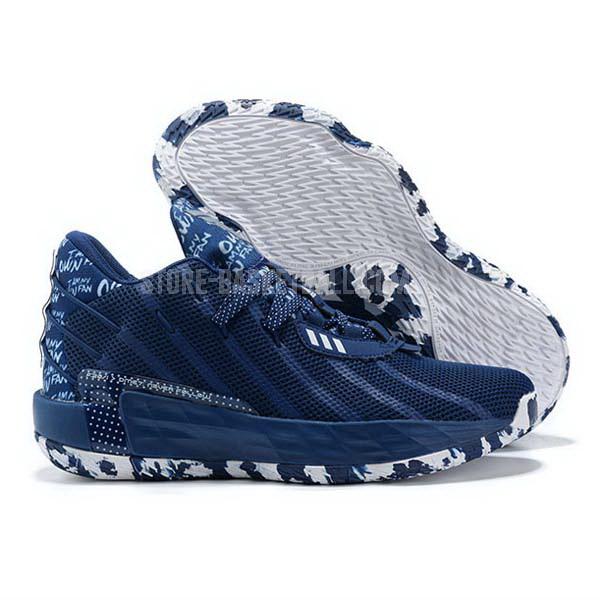 bkt525 blue damian lillard dame 7 men's adidas basketball shoes