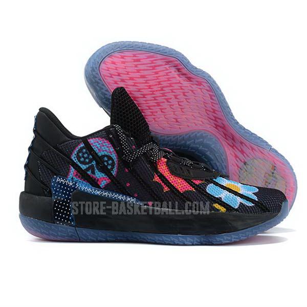 bkt528 black damian lillard dame 7 men's adidas basketball shoes