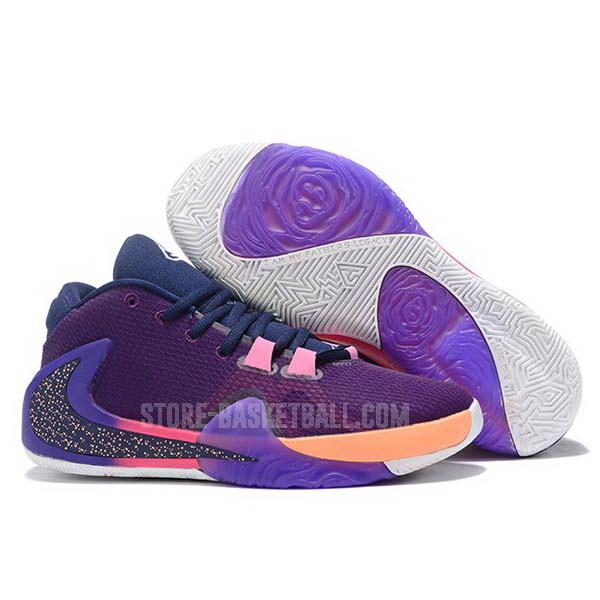 bkt703 purple giannis antetokounmpo zoom freak 1 women's nike basketball shoes
