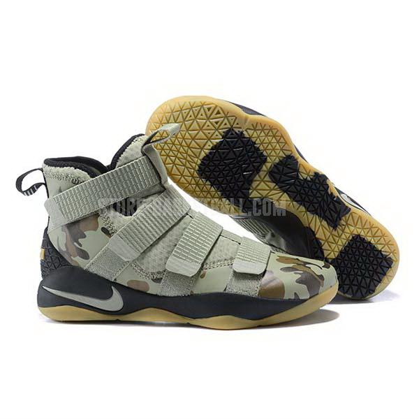 bkt863 grey lebron soldier 11 men's nike basketball shoes