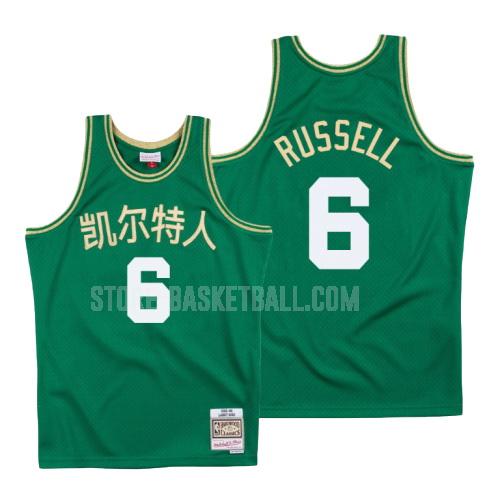 boston celtics bill russell 6 green chinese new year men's replica jersey