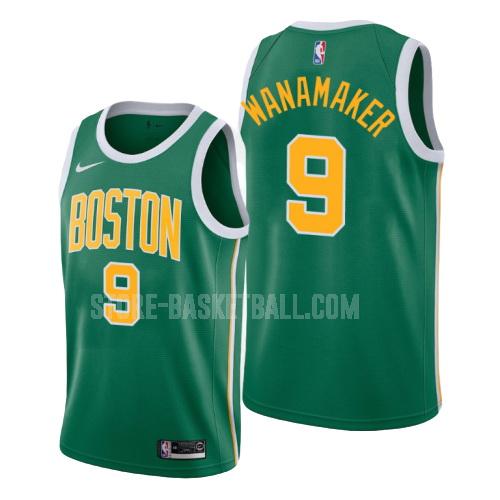 boston celtics brad wanamaker 9 green earned edition men's replica jersey