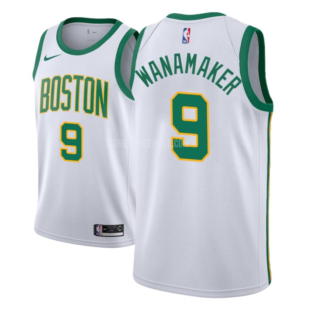 boston celtics brad wanamaker 9 white city edition men's replica jersey