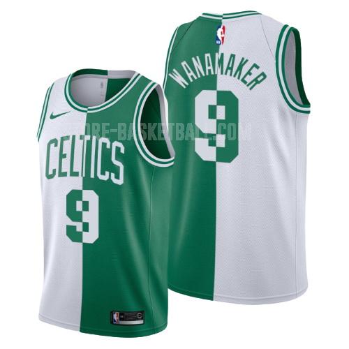 boston celtics brad wanamaker 9 white green split men's replica jersey