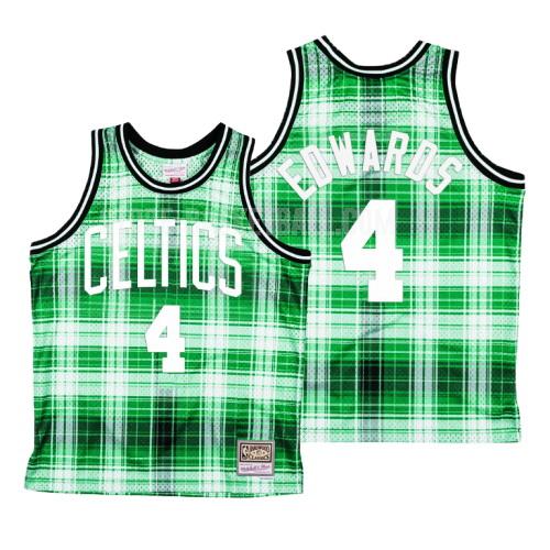 boston celtics carsen edwards 4 green hardwood classics men's replica jersey
