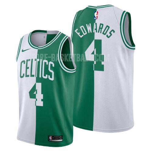 boston celtics carsen edwards 4 white green split men's replica jersey